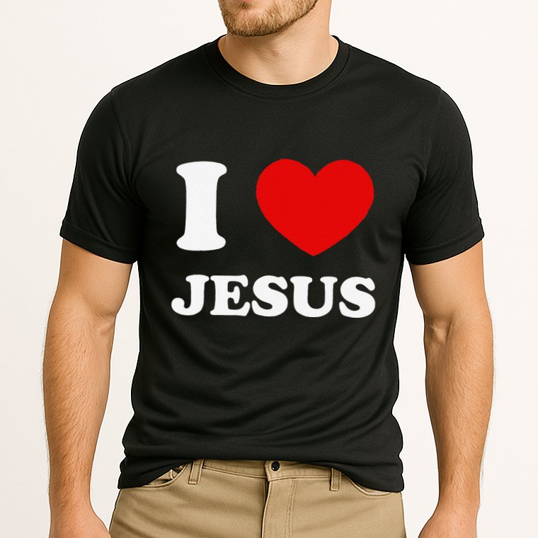 I Love Jesus I Heart Jesus Funny Jesus Cooling Performance Crew T-Shirt