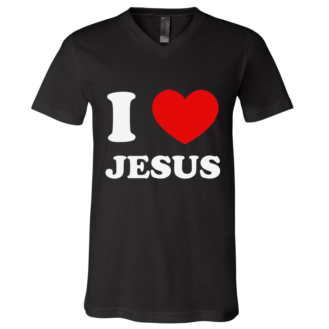 I Love Jesus I Heart Jesus Funny Jesus V-Neck T-Shirt