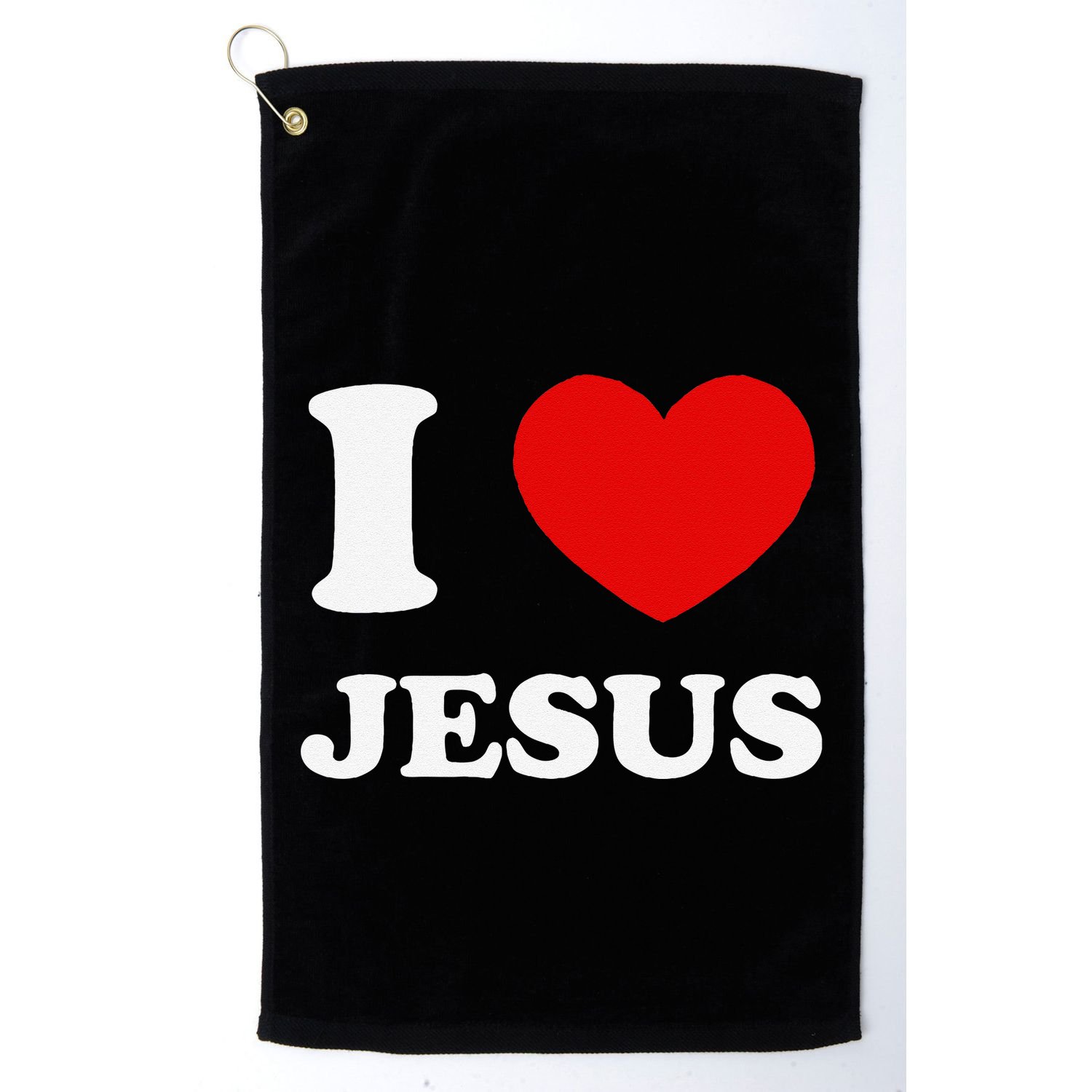 I Love Jesus I Heart Jesus Funny Jesus Golf Towel