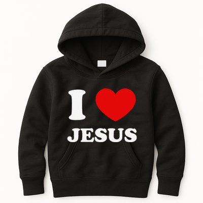 I Love Jesus I Heart Jesus Funny Jesus Kids Hoodie