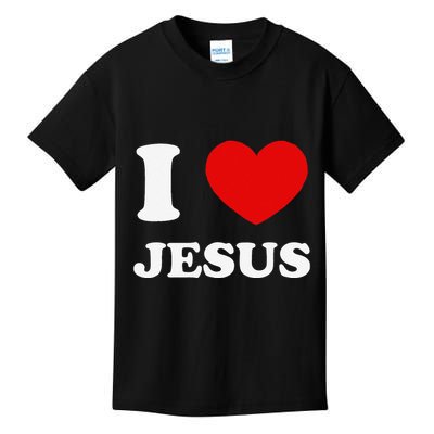 I Love Jesus I Heart Jesus Funny Jesus Kids T-Shirt