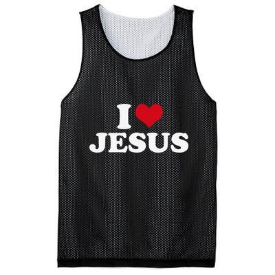 I Love Jesus I Heart Jesus Mesh Reversible Basketball Jersey Tank