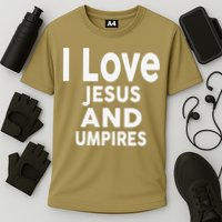 I Love Jesus And UMPIRES For UMPIRE Cooling Performance Crew T-Shirt