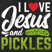 I Love Jesus And Pickles Funny Christian 7 Panel Mesh Trucker Snapback Hat