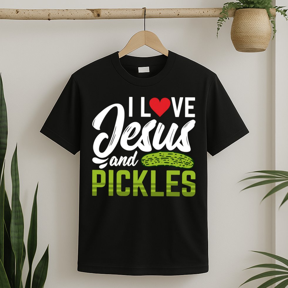 I Love Jesus And Pickles Funny Christian T-Shirt