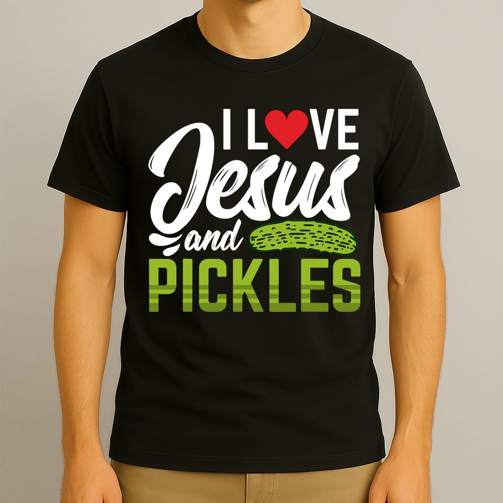 I Love Jesus And Pickles Funny Christian T-Shirt