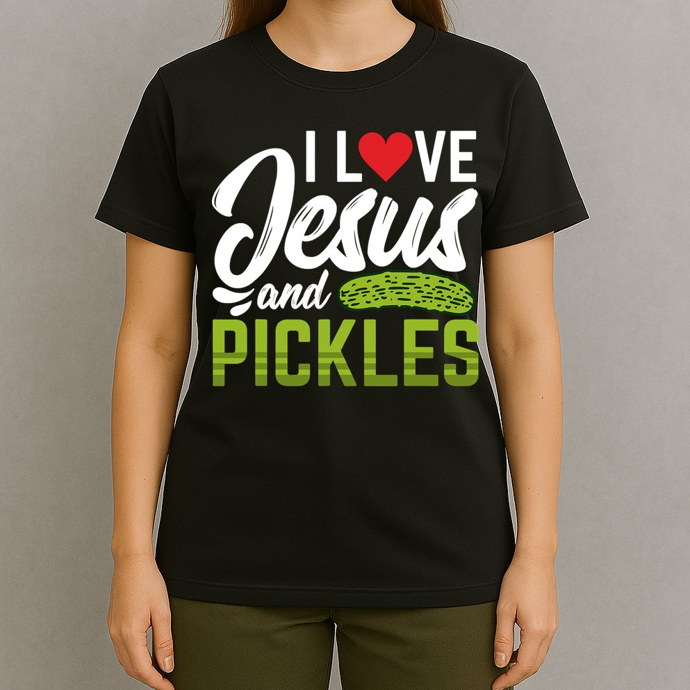 I Love Jesus And Pickles Funny Christian T-Shirt