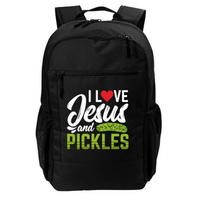 I Love Jesus And Pickles Funny Christian Backpack