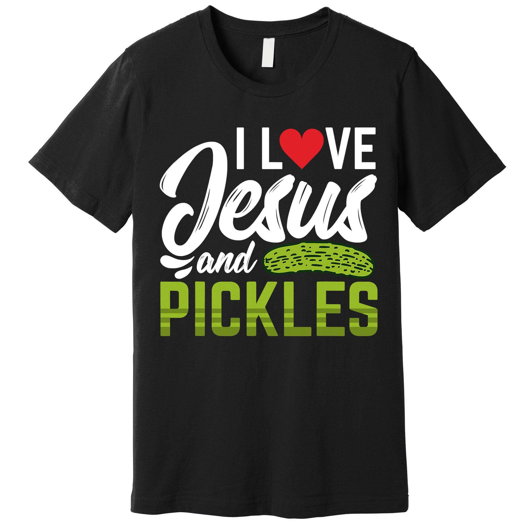 I Love Jesus And Pickles Funny Christian Premium T-Shirt