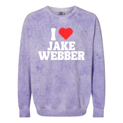 I Love Jake Webber I Heart Jake Webber Colorblast Crewneck Sweatshirt