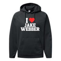 I Love Jake Webber I Heart Jake Webber Performance Fleece Hoodie