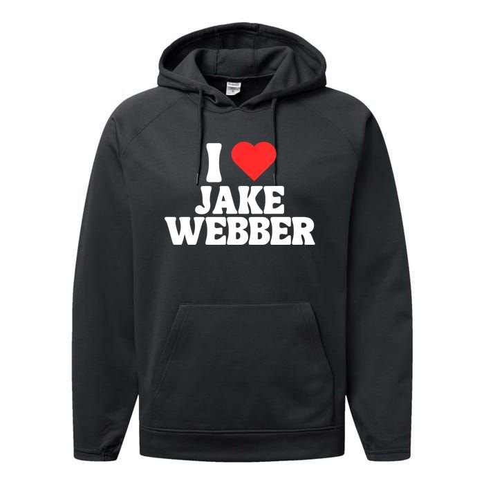 I Love Jake Webber I Heart Jake Webber Performance Fleece Hoodie