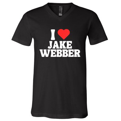 I Love Jake Webber I Heart Jake Webber V-Neck T-Shirt