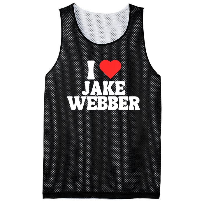 I Love Jake Webber I Heart Jake Webber Mesh Reversible Basketball Jersey Tank