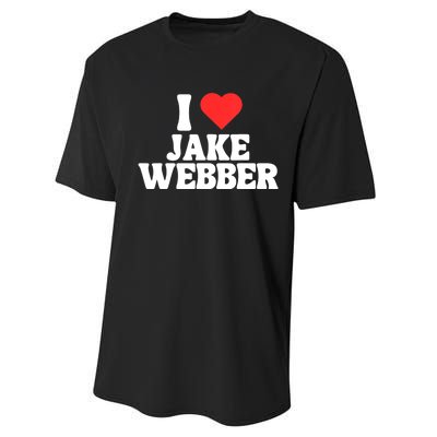 I Love Jake Webber I Heart Jake Webber Performance Sprint T-Shirt