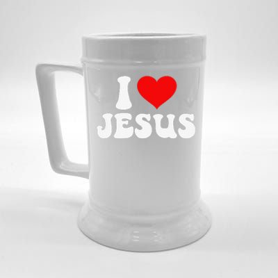 I Love Jesus Bible Christ Beer Stein