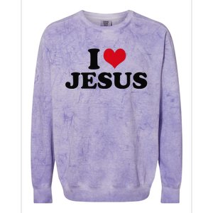 I Love Jesus Premium Colorblast Crewneck Sweatshirt