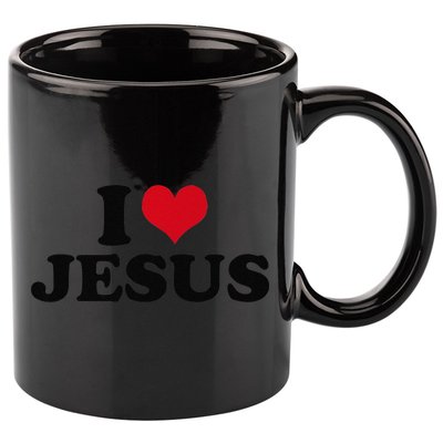 I Love Jesus Premium 11oz C Handle Ceramic Mug