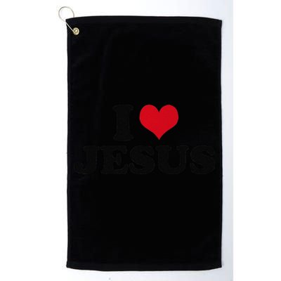 I Love Jesus Premium Golf Towel
