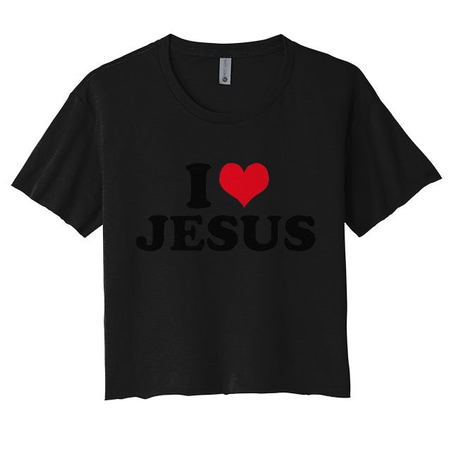 I Love Jesus Premium Crop Top
