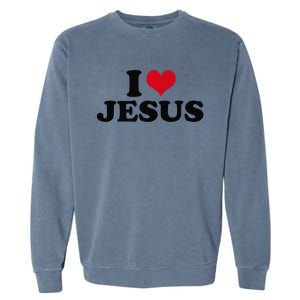 I Love Jesus Premium Garment-Dyed Sweatshirt