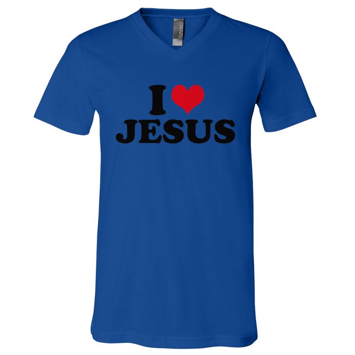 I Love Jesus Premium V-Neck T-Shirt