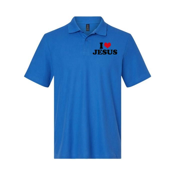 I Love Jesus Premium Softstyle Adult Sport Polo