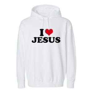 I Love Jesus Premium Garment-Dyed Fleece Hoodie