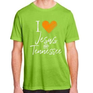 I Love Jesus And Tennessee Orange Heart Cute Fan Gift Adult ChromaSoft Performance T-Shirt