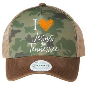 I Love Jesus And Tennessee Orange Heart Cute Fan Gift Legacy Tie Dye Trucker Hat