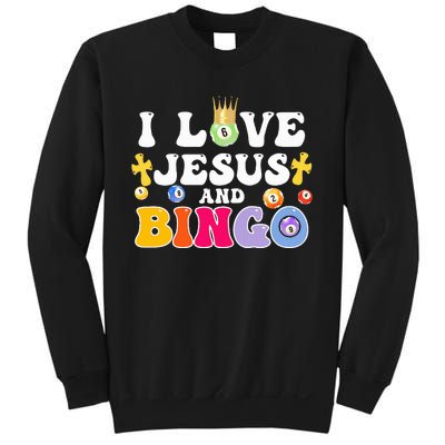 I Love Jesus And Bingo Christian Cross Board Games Sweatshirt