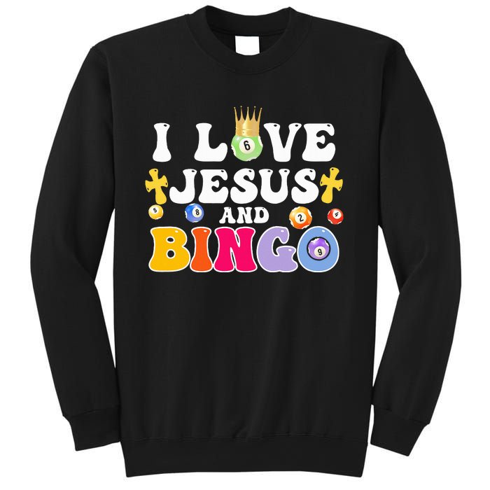 I Love Jesus And Bingo Christian Cross Board Games Sweatshirt