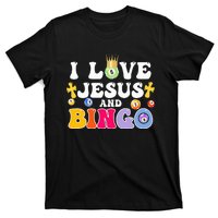 I Love Jesus And Bingo Christian Cross Board Games T-Shirt