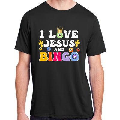 I Love Jesus And Bingo Christian Cross Board Games Adult ChromaSoft Performance T-Shirt