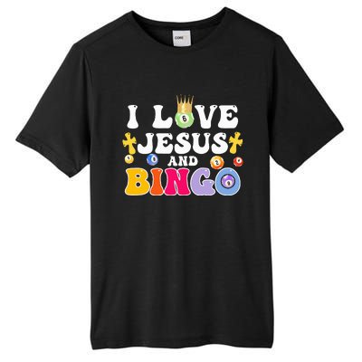 I Love Jesus And Bingo Christian Cross Board Games Tall Fusion ChromaSoft Performance T-Shirt