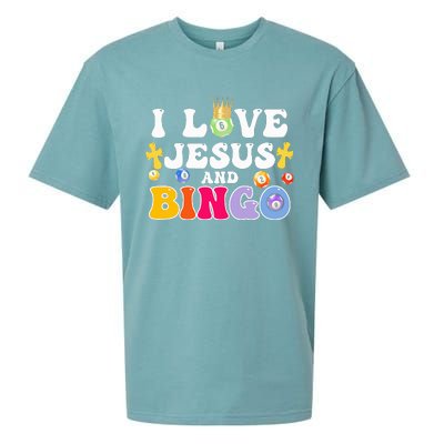 I Love Jesus And Bingo Christian Cross Board Games Sueded Cloud Jersey T-Shirt