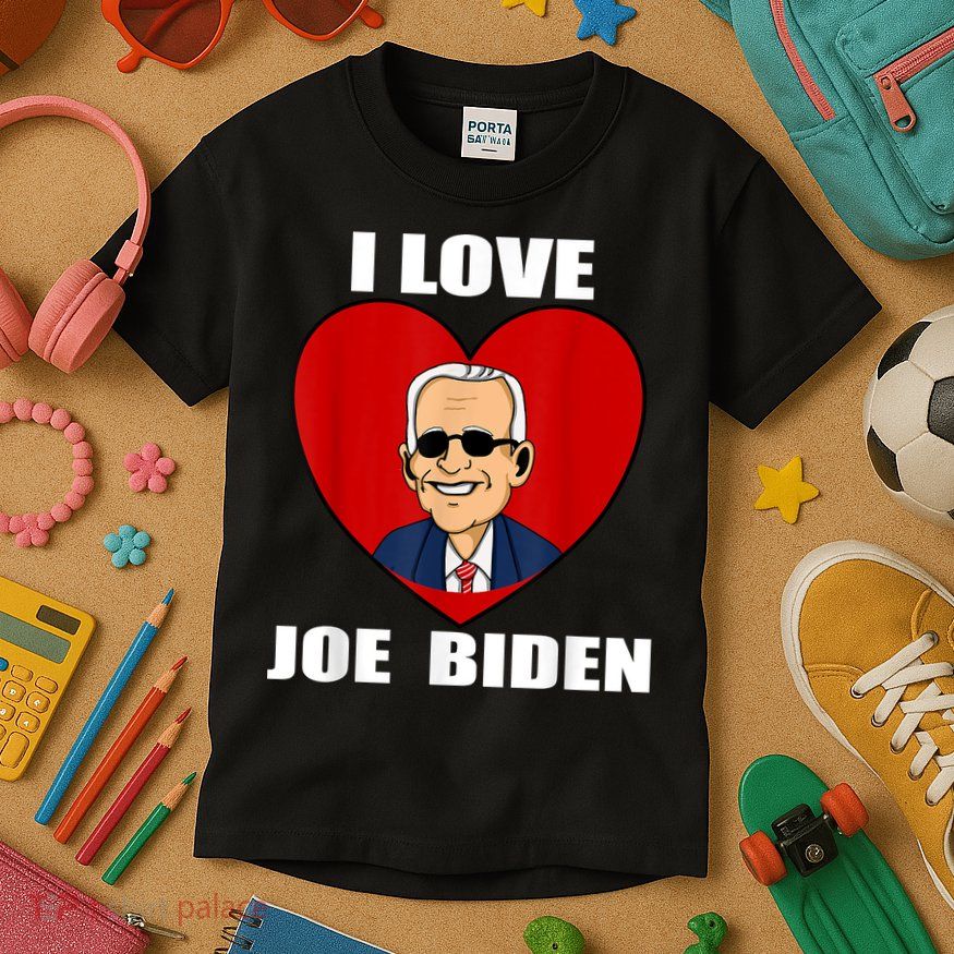 I Love Joe Biden Heart – Pro President Joe Biden Kids T-Shirt