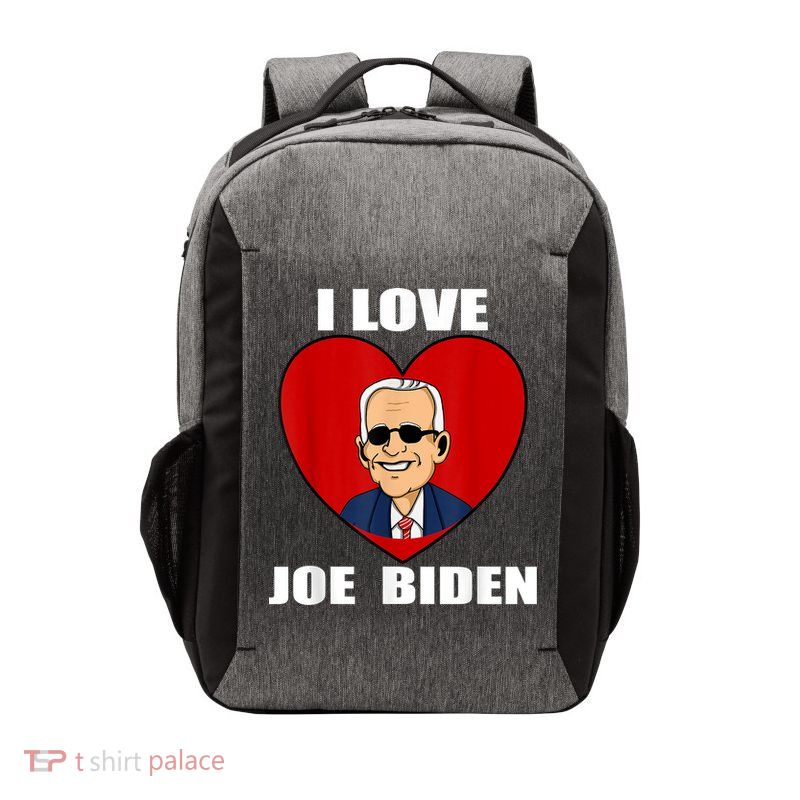I Love Joe Biden Heart – Pro President Joe Biden Vector Backpack