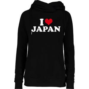 I Love Japan Womens Funnel Neck Pullover Hood