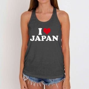 I Love Japan Women's Knotted Racerback Tank