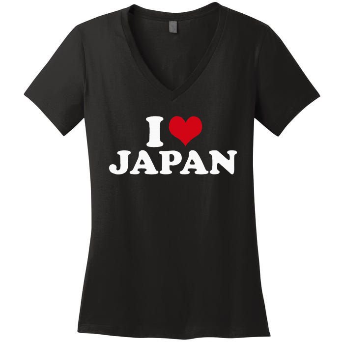 I Love Japan Women's V-Neck T-Shirt