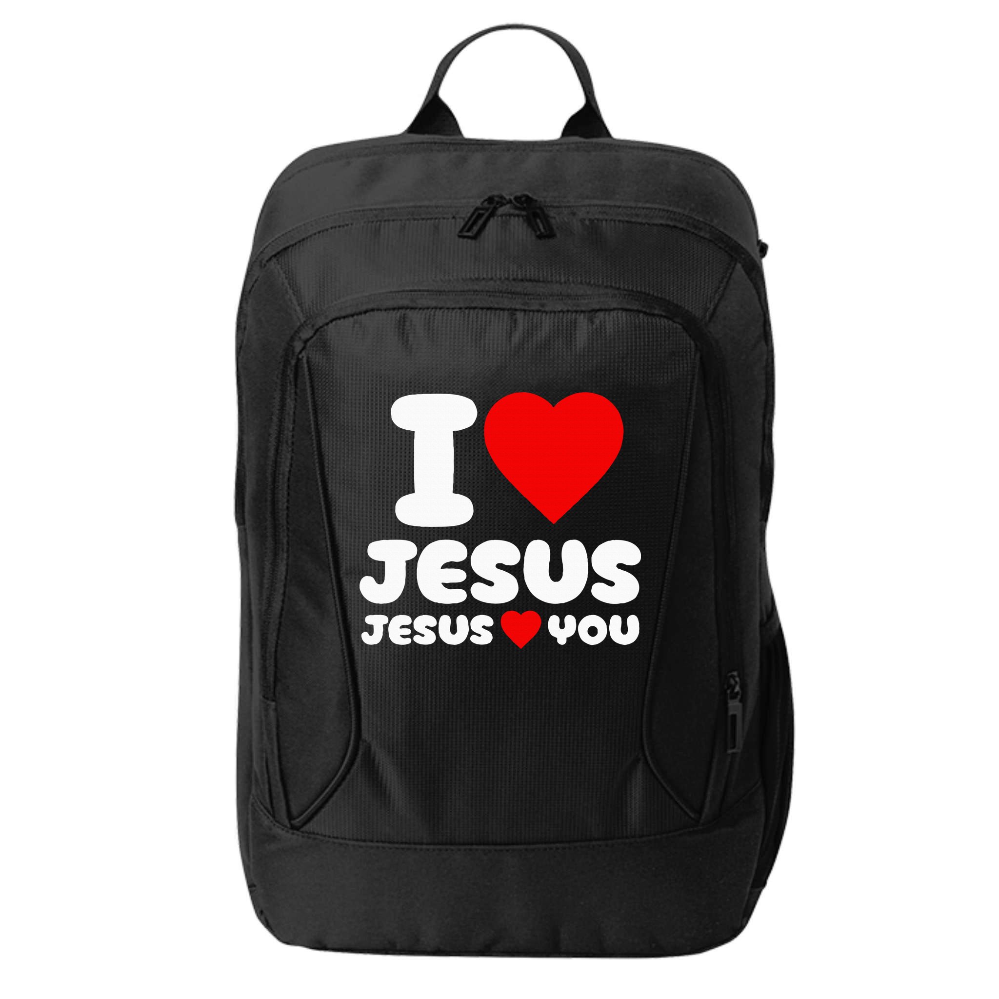 I Love Jesus And Jesus Loves You Christian City Backpack