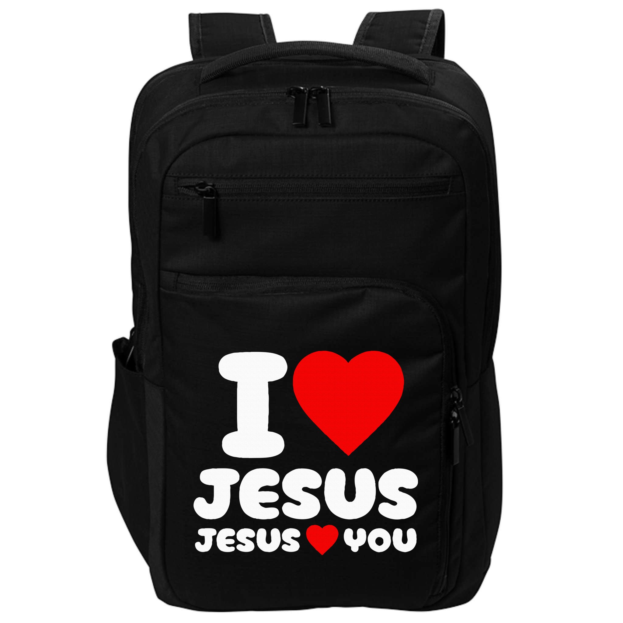 I Love Jesus And Jesus Loves You Christian Impact Tech Backpack