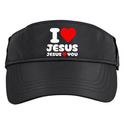 I Love Jesus And Jesus Loves You Christian Adult Drive Performance Visor