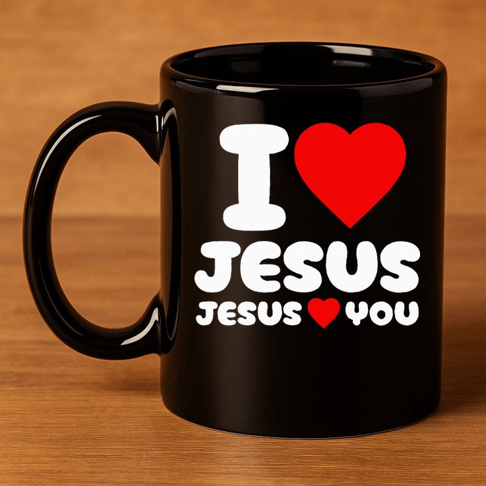 I Love Jesus And Jesus Loves You Christian 11oz C Handle Ceramic Mug