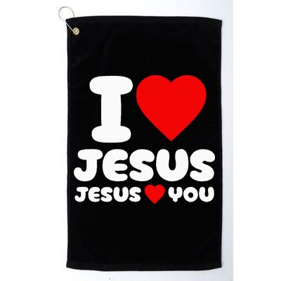 I Love Jesus And Jesus Loves You Christian Golf Towel
