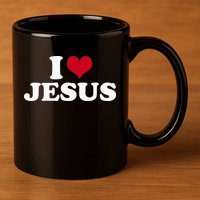 I Love Jesus  11oz C Handle Ceramic Mug