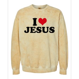 I Love Jesus Colorblast Crewneck Sweatshirt