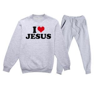 I Love Jesus Premium Crewneck Sweatsuit Set