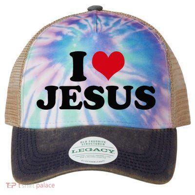 I Love Jesus Legacy Tie Dye Trucker Hat